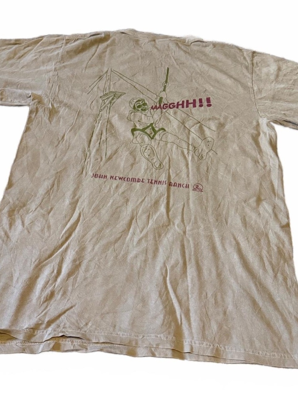 Authentic Pigment John Newcombe Tennis Ranch Graphic T-Shirt Medium